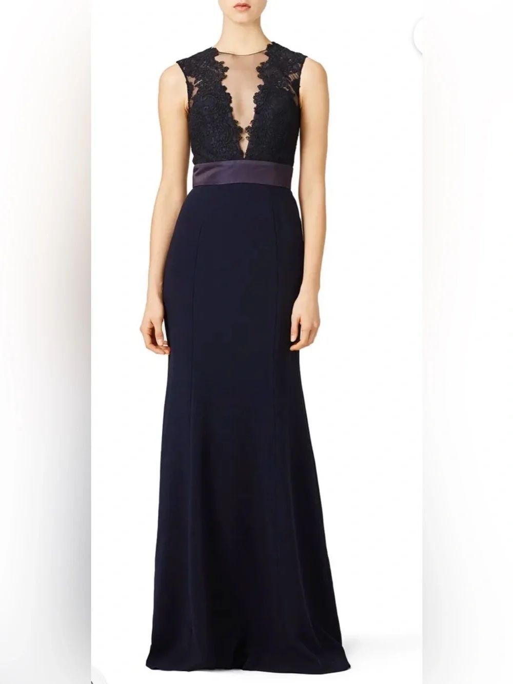 Theia Deep Midnight Gown Size  0